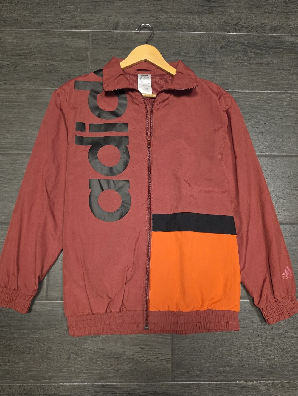 ADIDAS Oversized Colorblock Windbreaker Unisex Jacket (Women's S / Fits Men's S)